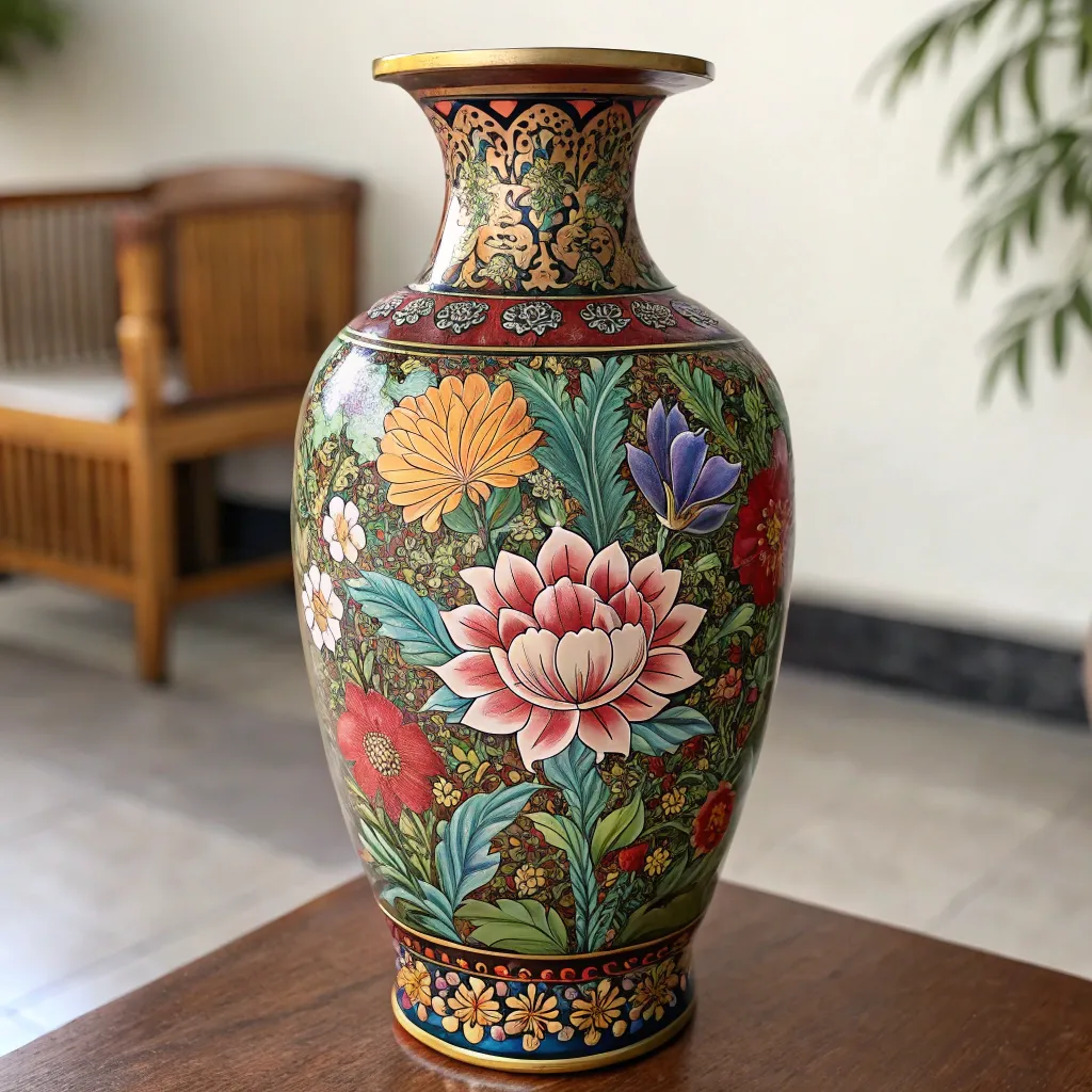 Exquisite hand-painted vase